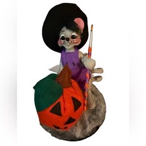 🎃 Annalee 5” Pumpkin Painter Mouse Halloween Collectible (w/ Tag)